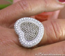 Terrific Heart Ring with Natural Brown & White Diamonds