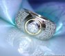 Stately Diamond Solitaire Ring (Two Tone Finish)