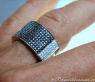 Plain Black & White Diamond Band