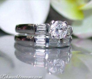 Diamond Solitaire Ring incl. Stacking Ring