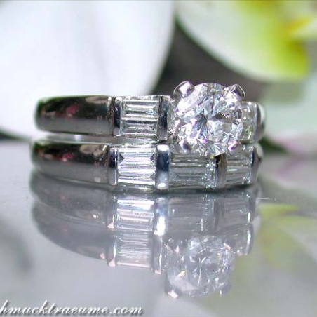Diamond Solitaire Ring incl. Stacking Ring