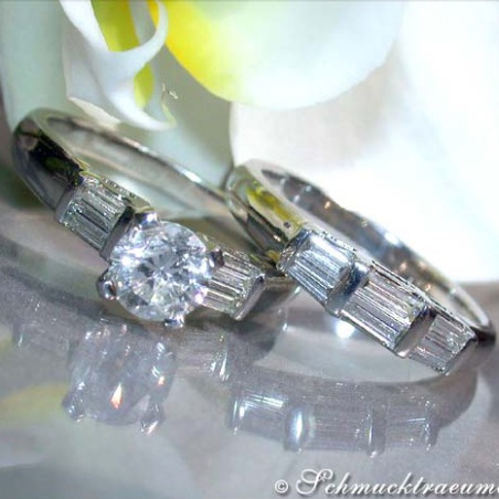 Diamond Solitaire Ring incl. Stacking Ring