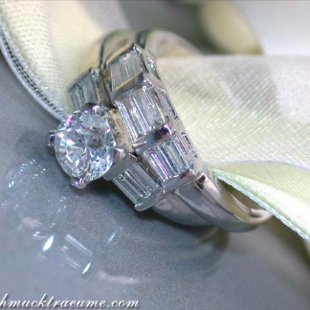 Diamond Solitaire Ring incl. Stacking Ring