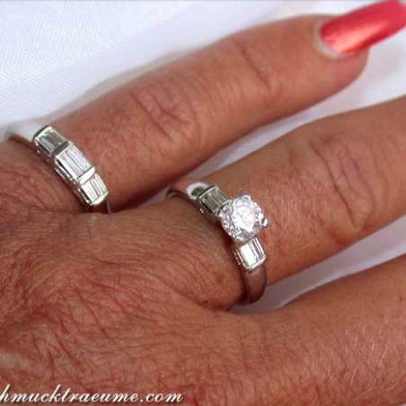 Diamond Solitaire Ring incl. Stacking Ring