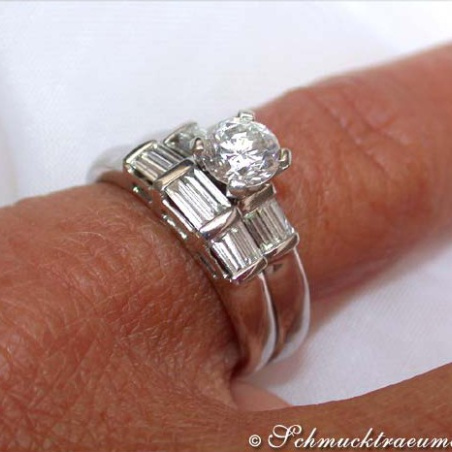Diamond Solitaire Ring incl. Stacking Ring