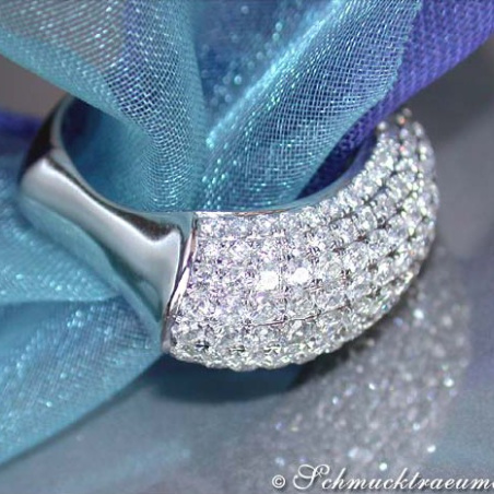Exclusive Diamond Pavé Ring in White gold 18k