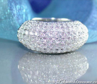 Exclusive Diamond Pavé Ring in White gold 18k