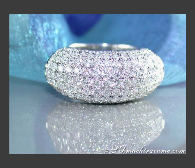 Exclusive Diamond Pavé Ring in White gold 18k Exclusive Diamond Pavé Ring in White gold 18k