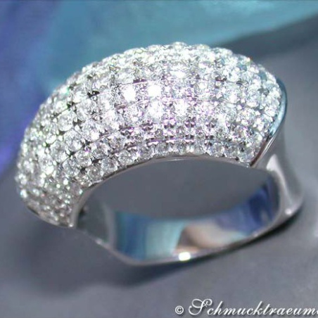 Exclusive Diamond Pavé Ring in White gold 18k
