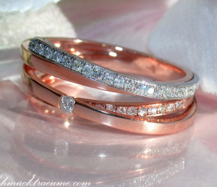 Elegant Two Tone Diamond Ring