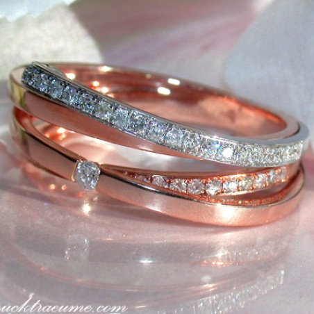 Elegant Two Tone Diamond Ring