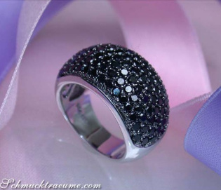 Stately Black Diamond Ring