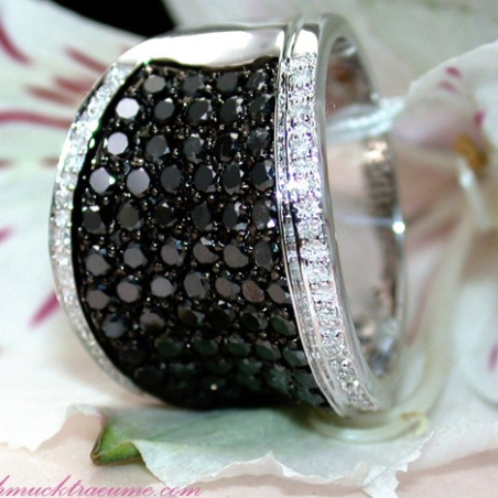 schwarze Diamanten Ring