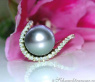 Edler Tahitiperle Ring mit Brillanten in Gelbgold