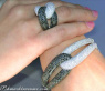 Voluminous Black & White Diamond Ring