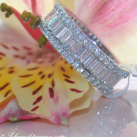 Top-class Diamond Eternity Ring (Brilliant & Baguette Cut)