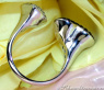 Feminine Black & White Diamond Heart Ring