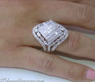 Noble Princess & Marquise Cut Diamond Ring