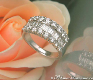 Terrific Baguette Cut Diamond Ring