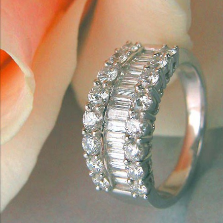 Terrific Baguette Cut Diamond Ring