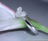 Delicate diamond heart ring