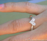Delicate diamond heart ring