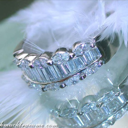 Elegant Marquise & Taper Cut Diamond Ring