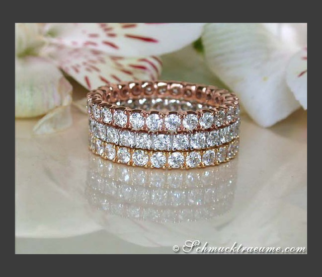 Three timeless diamonds eternity rings Three timeless diamonds eternity rings