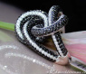 Entwined Black & White Diamond Ring