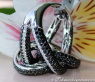 Entwined Black & White Diamond Ring