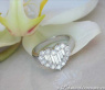 Exquisite Diamond Heart Ring with Taper Diamonds
