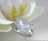 Exquisite Diamond Heart Ring with Taper Diamonds