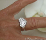 Exquisite Diamond Heart Ring with Taper Diamonds