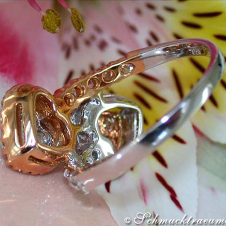 Exquisite Double Heart Diamond Ring