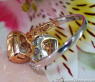 Exquisite Double Heart Diamond Ring