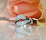 Elegant Black & White Diamond Link Style Ring