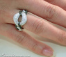Elegant Black & White Diamond Link Style Ring