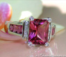Glorious Pink Tourmaline Ring with Diamonds