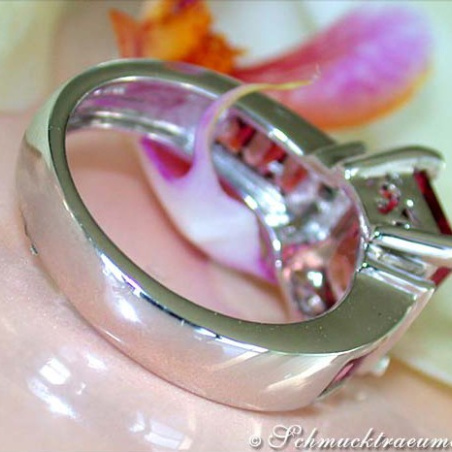 Glorious Pink Tourmaline Ring with Diamonds