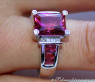 Glorious Pink Tourmaline Ring with Diamonds