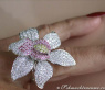 Huge Diamond Ring in a Fantastic Flower Design