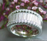 Glorious diamond ring with extra long baguette cut diamonds
