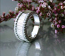 Glorious diamond ring with extra long baguette cut diamonds