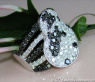 Ausgefallener schwarz weiß Diamanten Ring