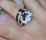 Ausgefallener schwarz weiß Diamanten Ring