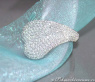 Unusual Diamond Heart Ring in White gold 18k
