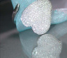 Unusual Diamond Heart Ring in White gold 18k