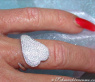 Unusual Diamond Heart Ring in White gold 18k