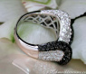 Tremendous Black & White Diamond "Wave" Ring