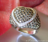 Pretty Heart Ring with Natural Brown & White Diamonds